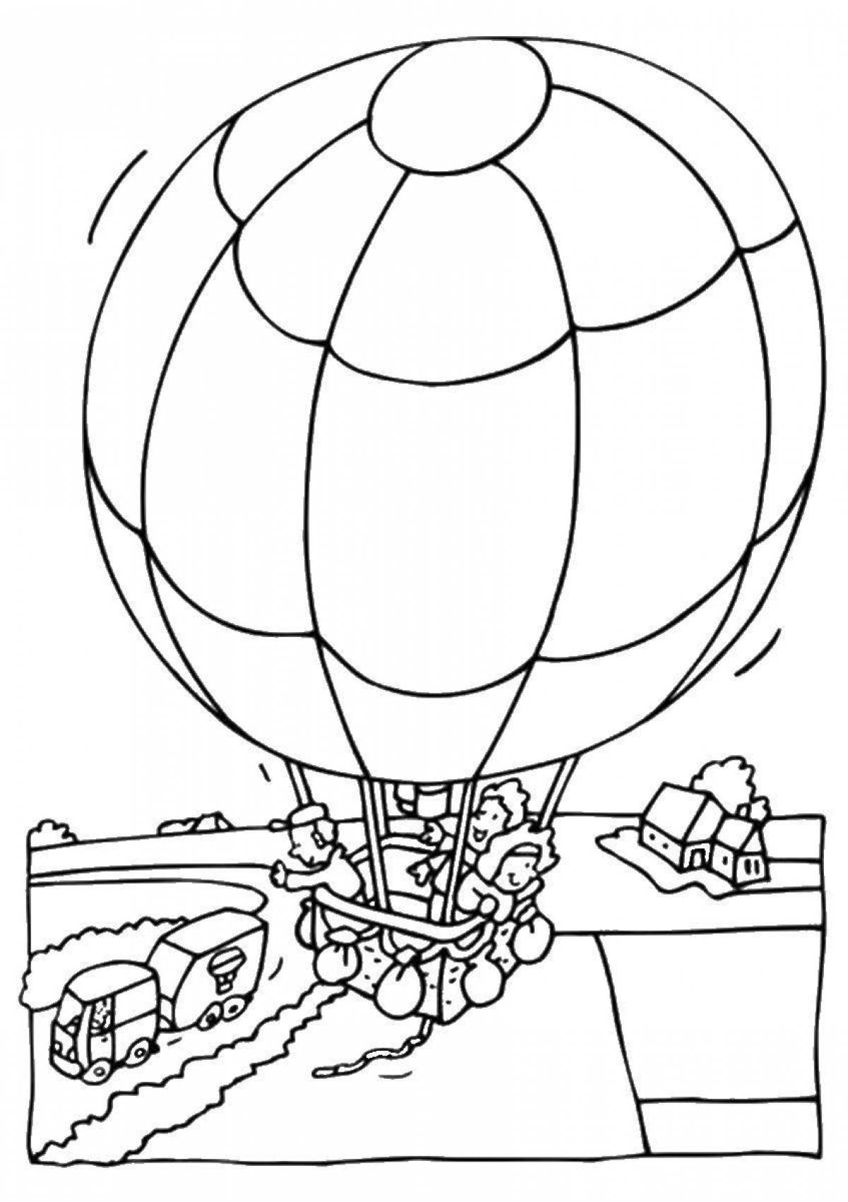 Великолепная раскраска с воздушными шарами для детей