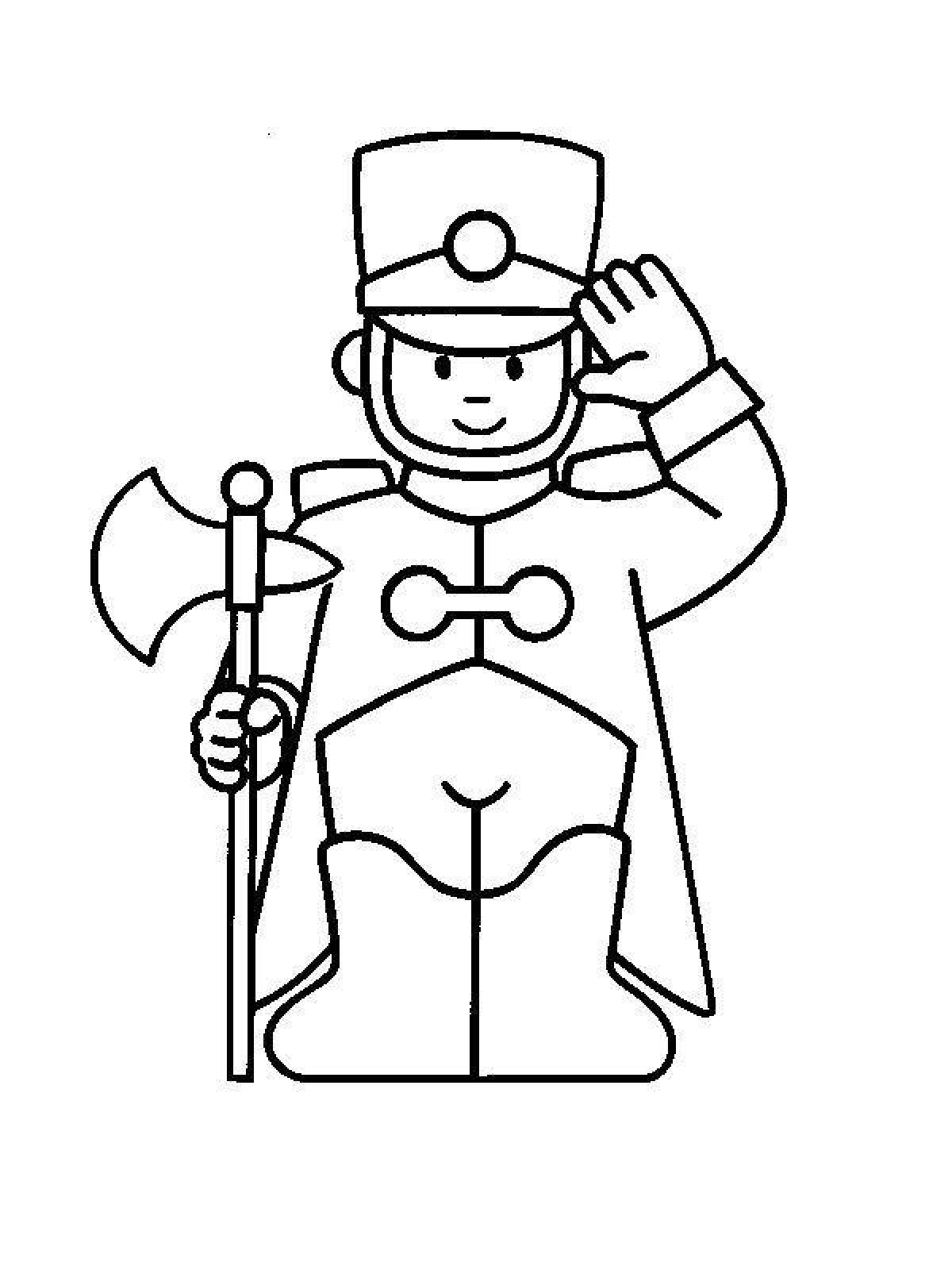 Impossible soldier coloring page