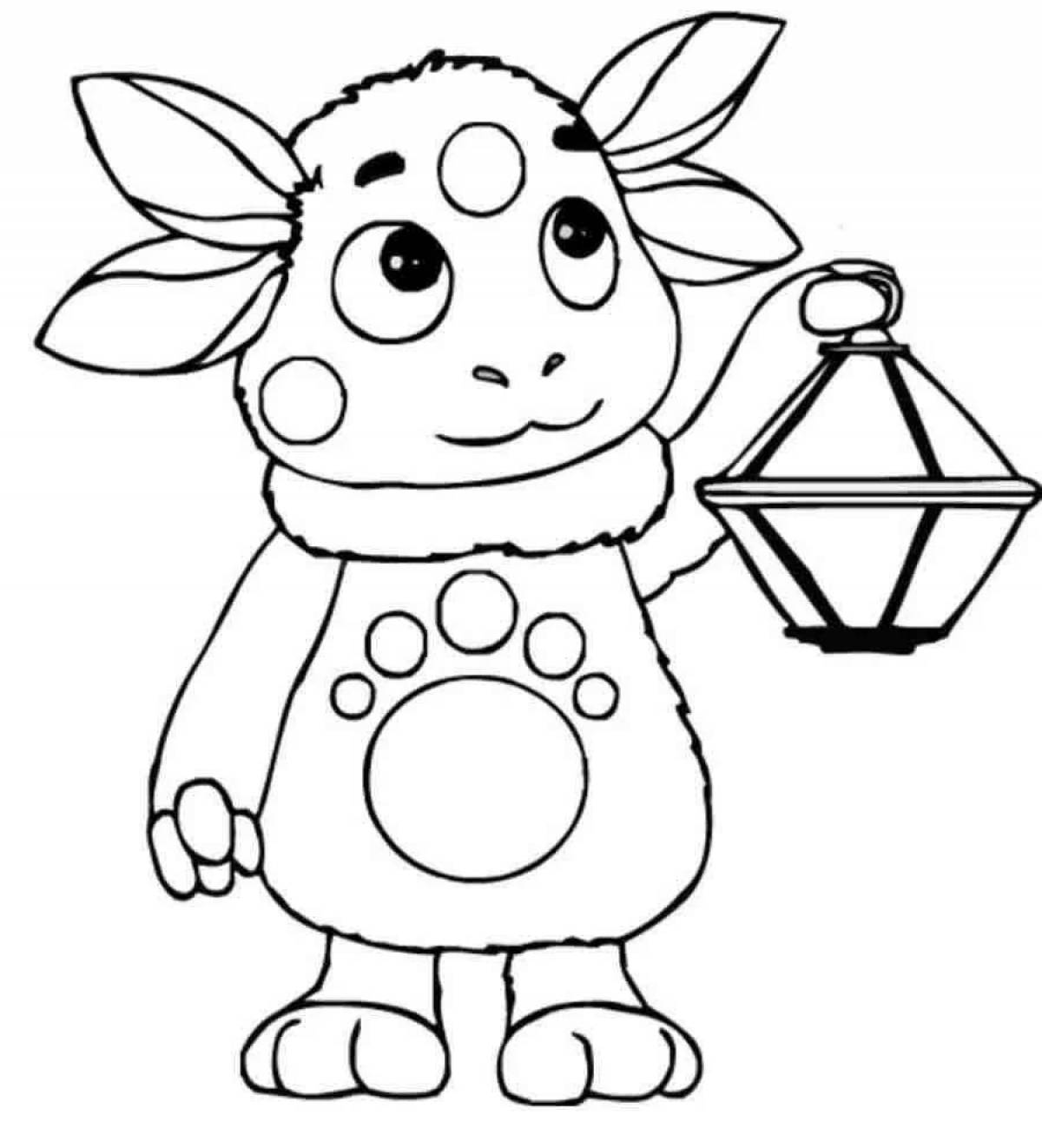 Adorable coloring page turn on