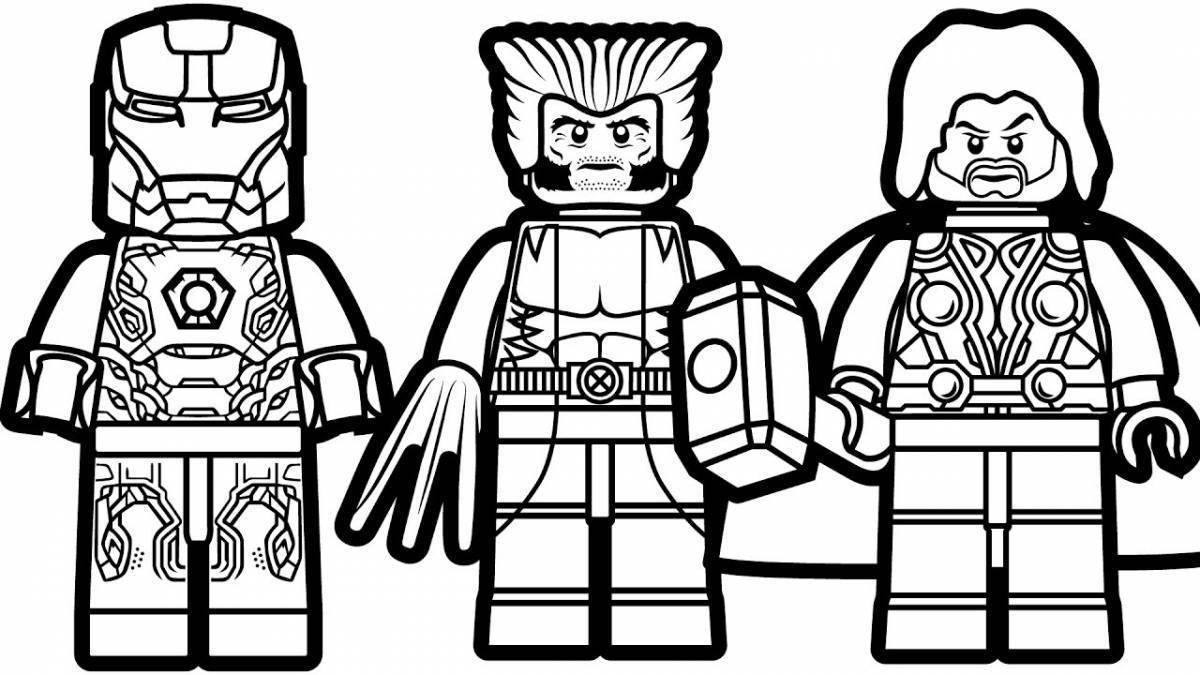 Fairy lego avengers coloring page