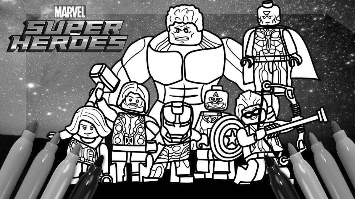 Great coloring lego avengers