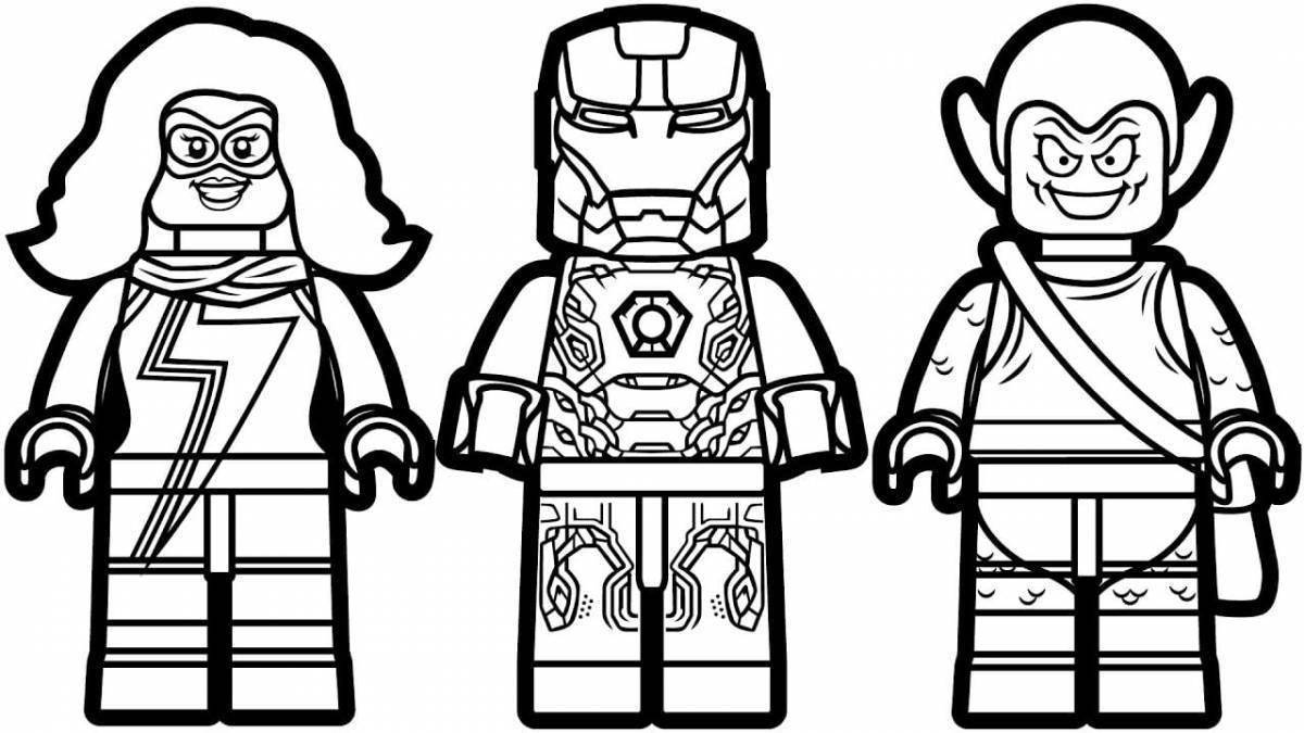 Exciting coloring lego avengers