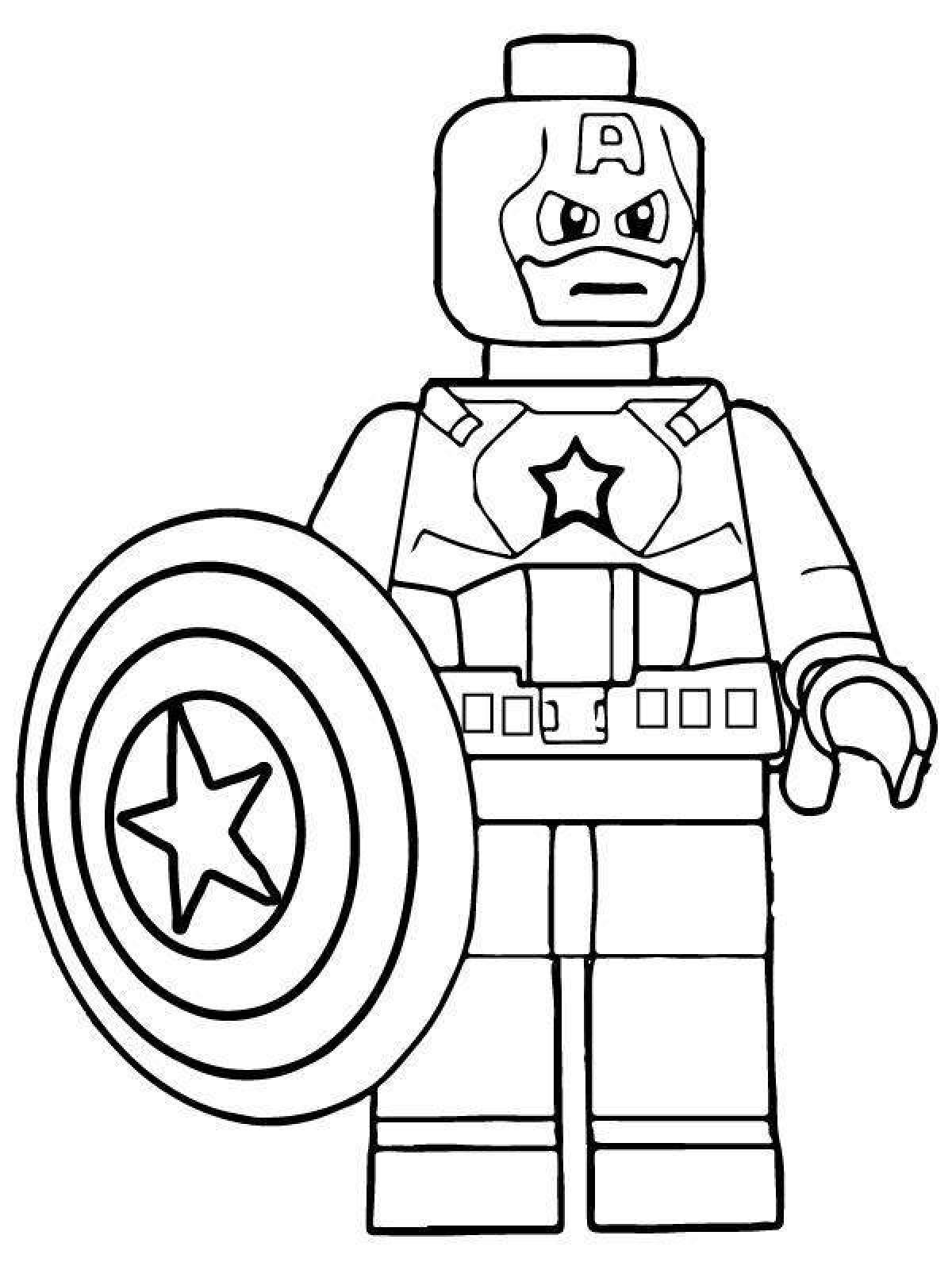 Lego avengers sweet coloring pages