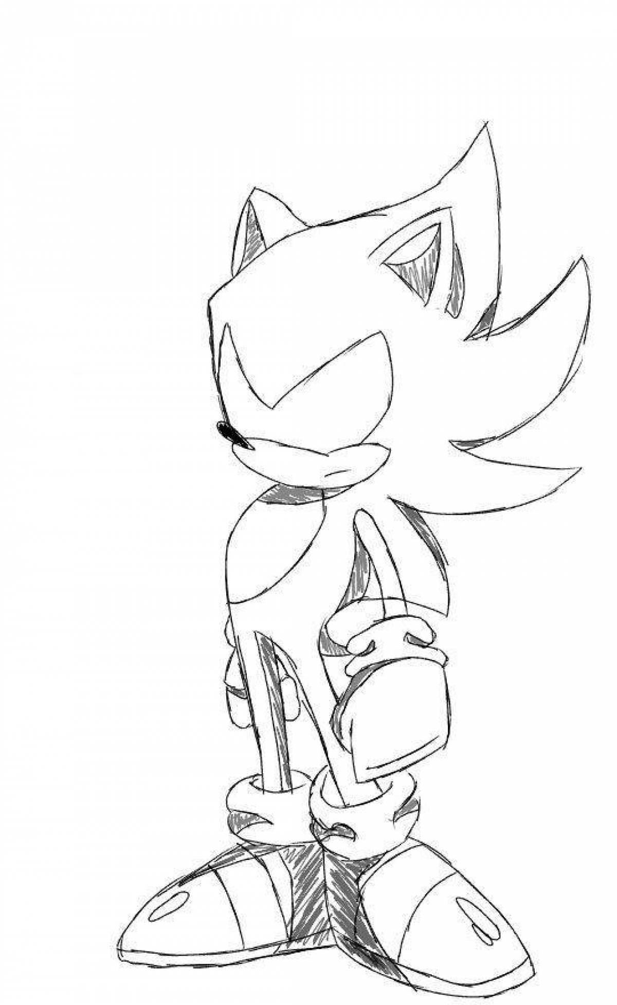 Dark Sonic coloring page