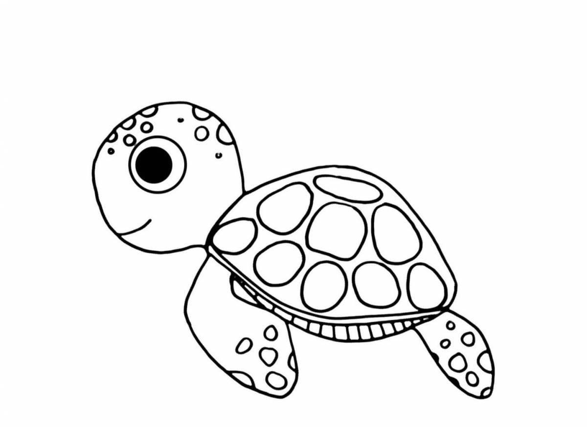 Креативная черепаха-раскраска для детей