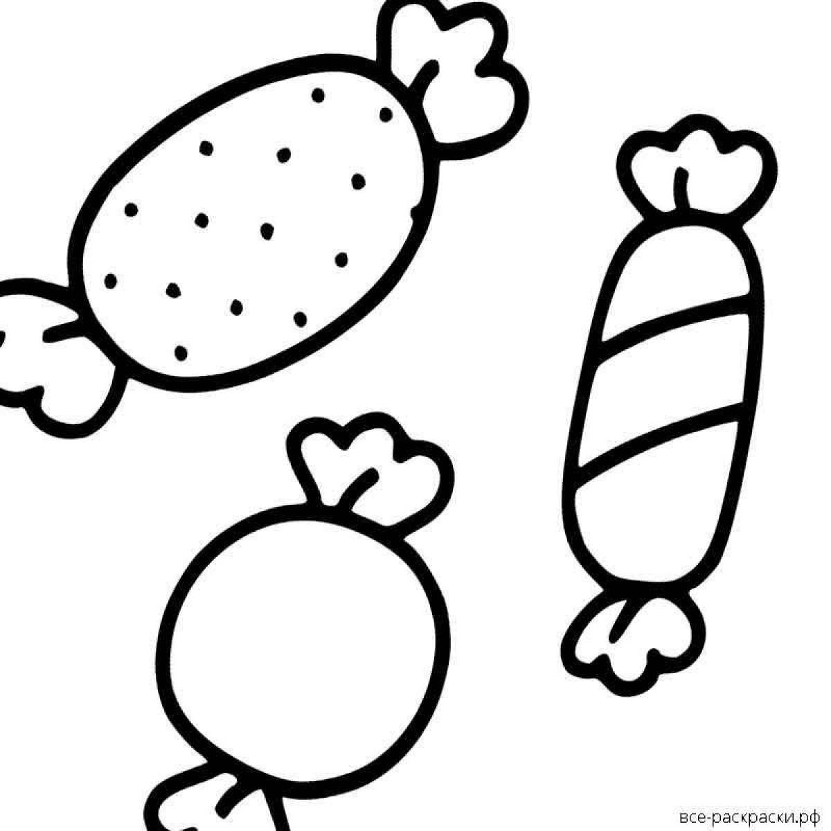 Amazing candy coloring pages for kids