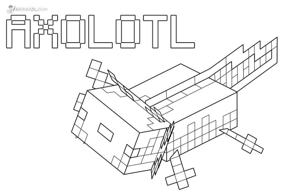 Minecraft girl bright coloring page