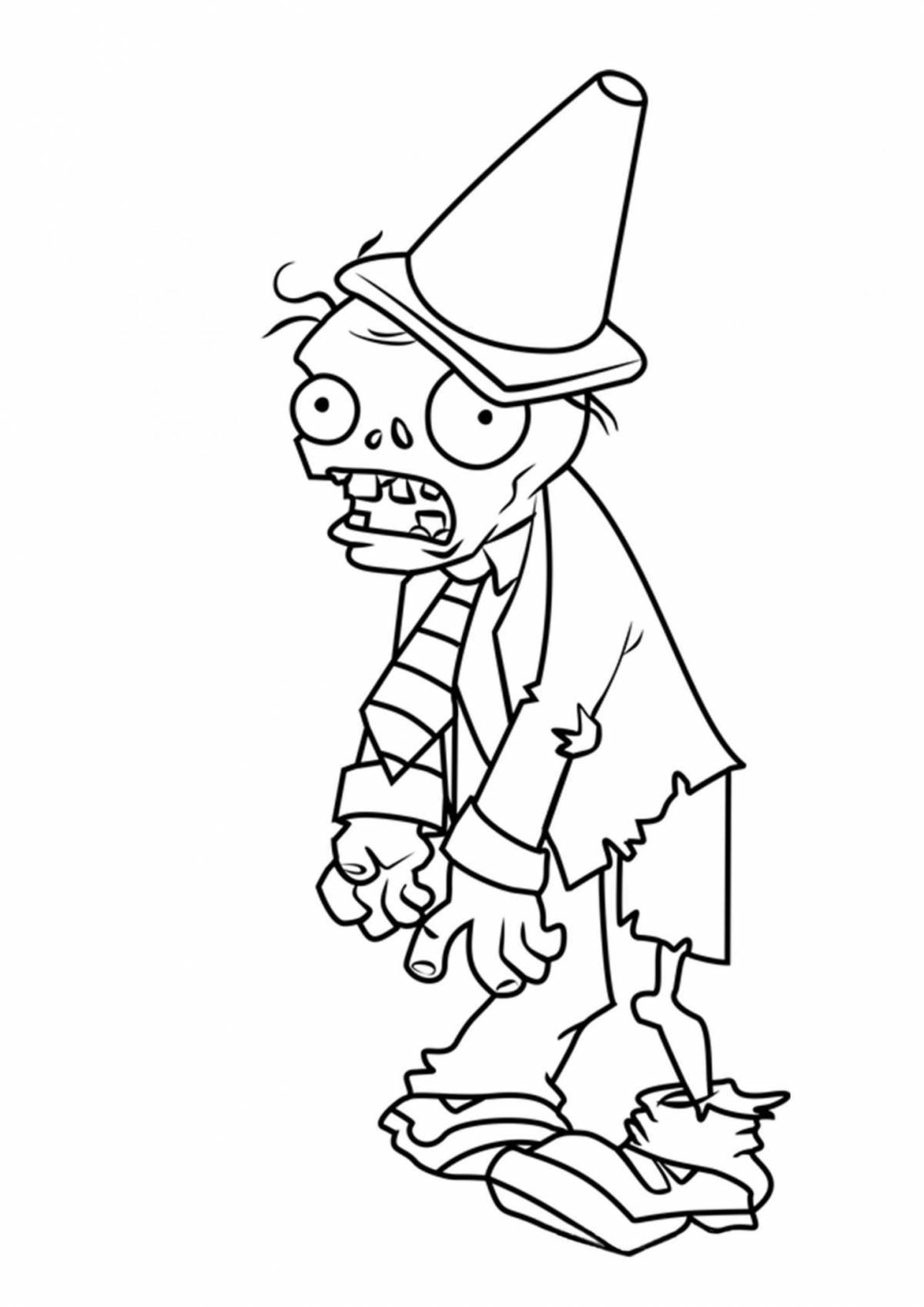 Coloring pages plants vs zombies for kids
