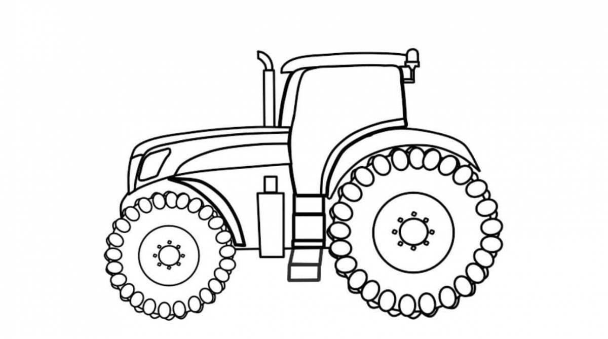 Раскраска сказочный трактор для дошкольников