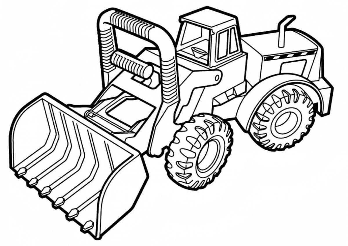 Amazing pre-k tractor coloring page