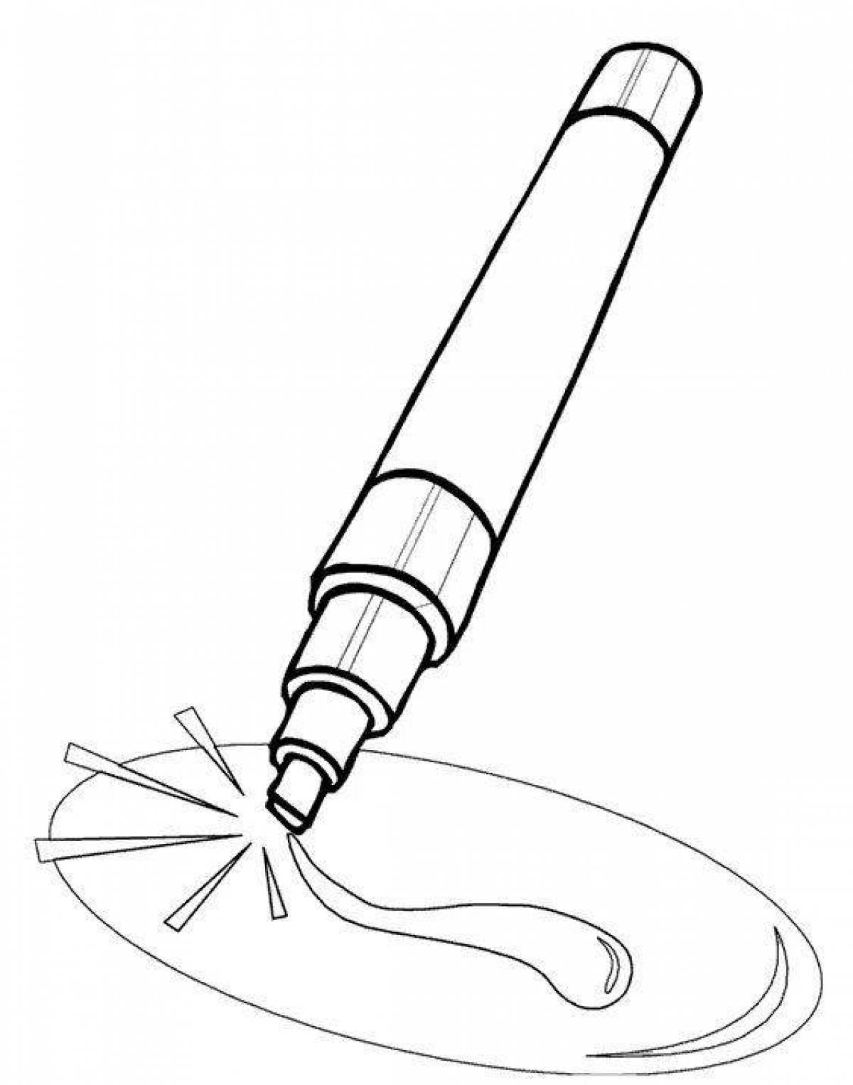 Delicate markers for coloring pages