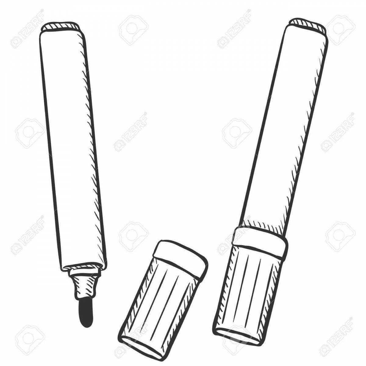 Pale markers for coloring pages