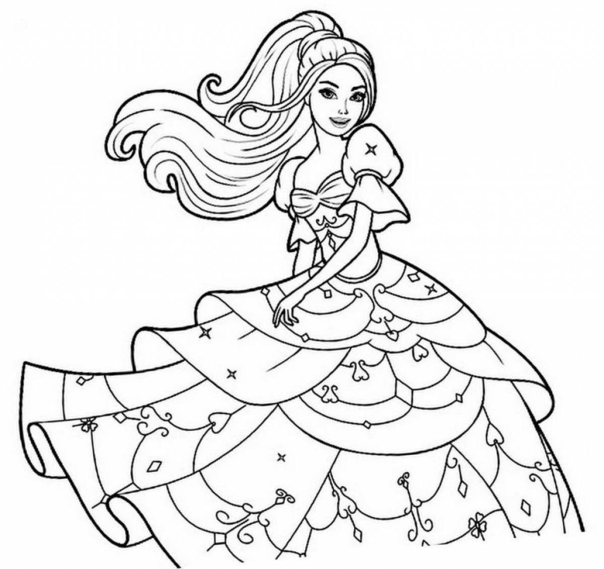 Exquisite barbie princess coloring book