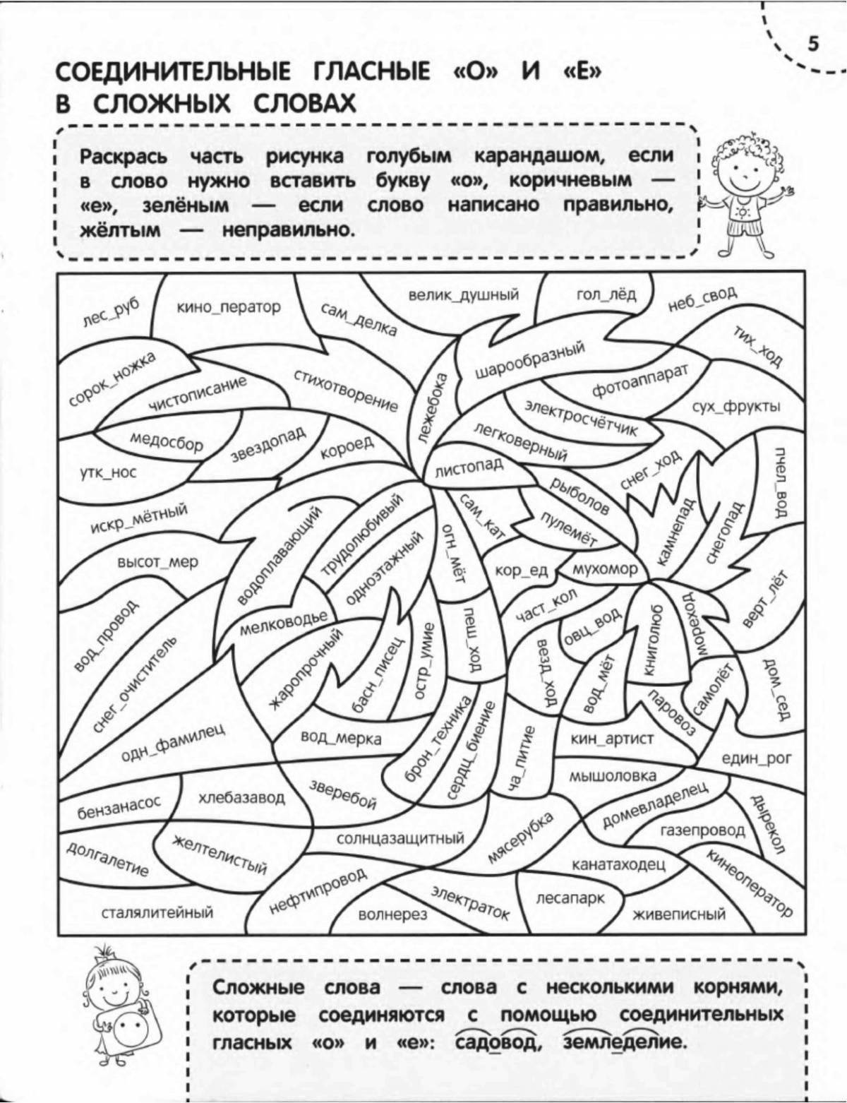 Inspirational parts of speech coloring pages