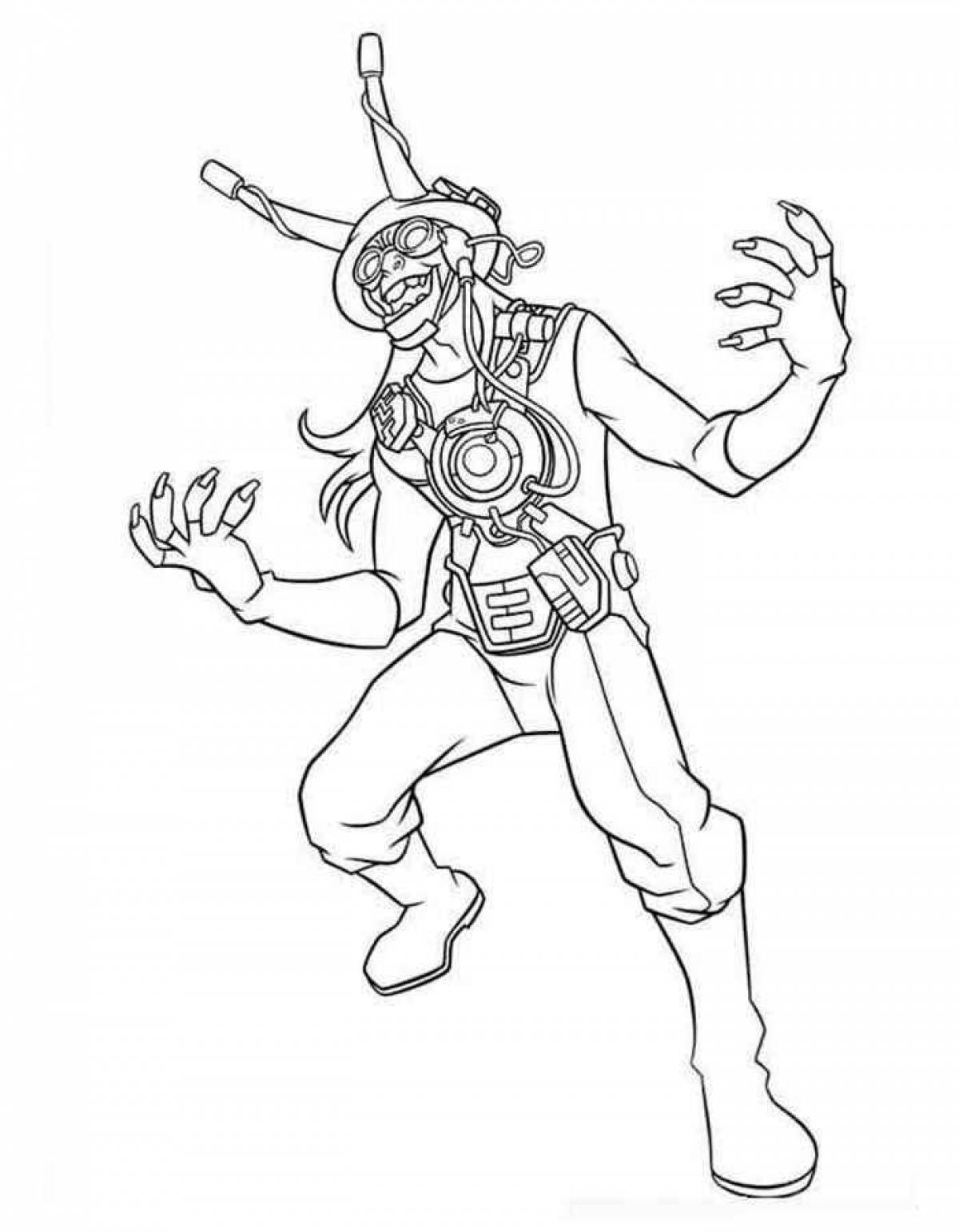 Coloring page joyful ace