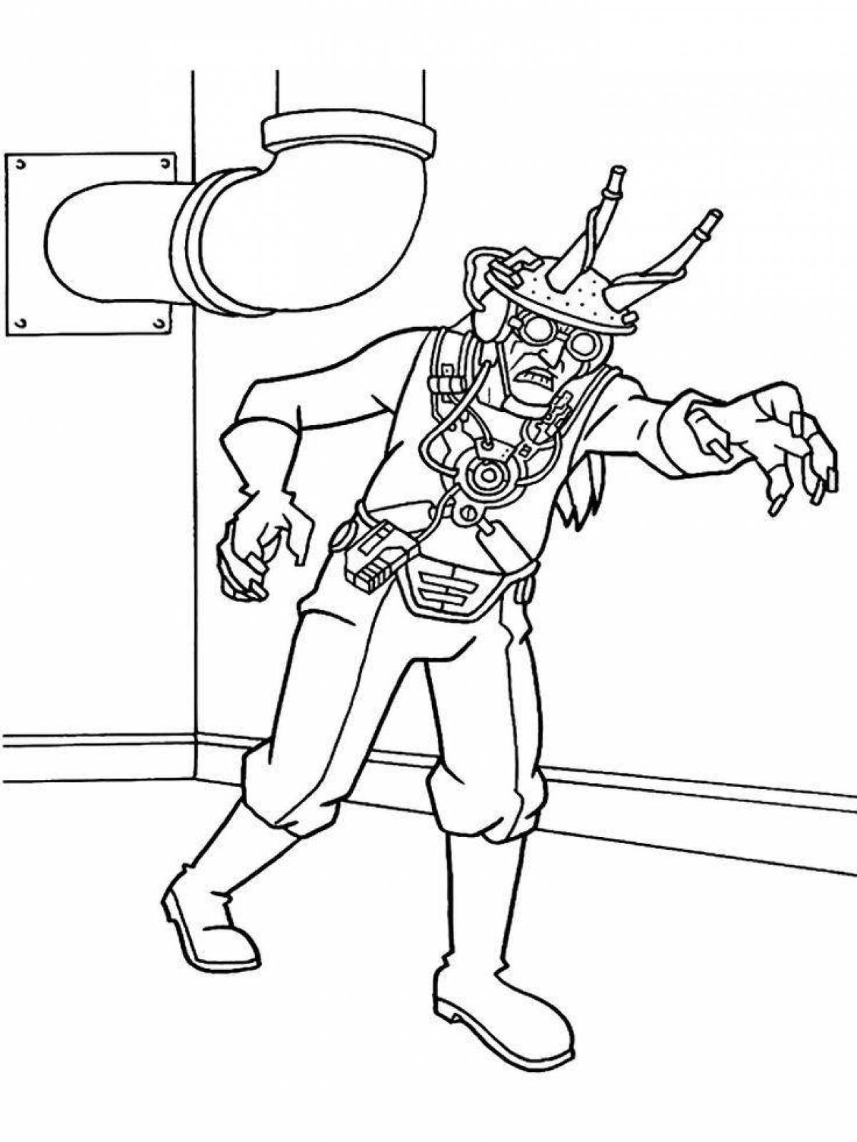 Playful ace coloring page