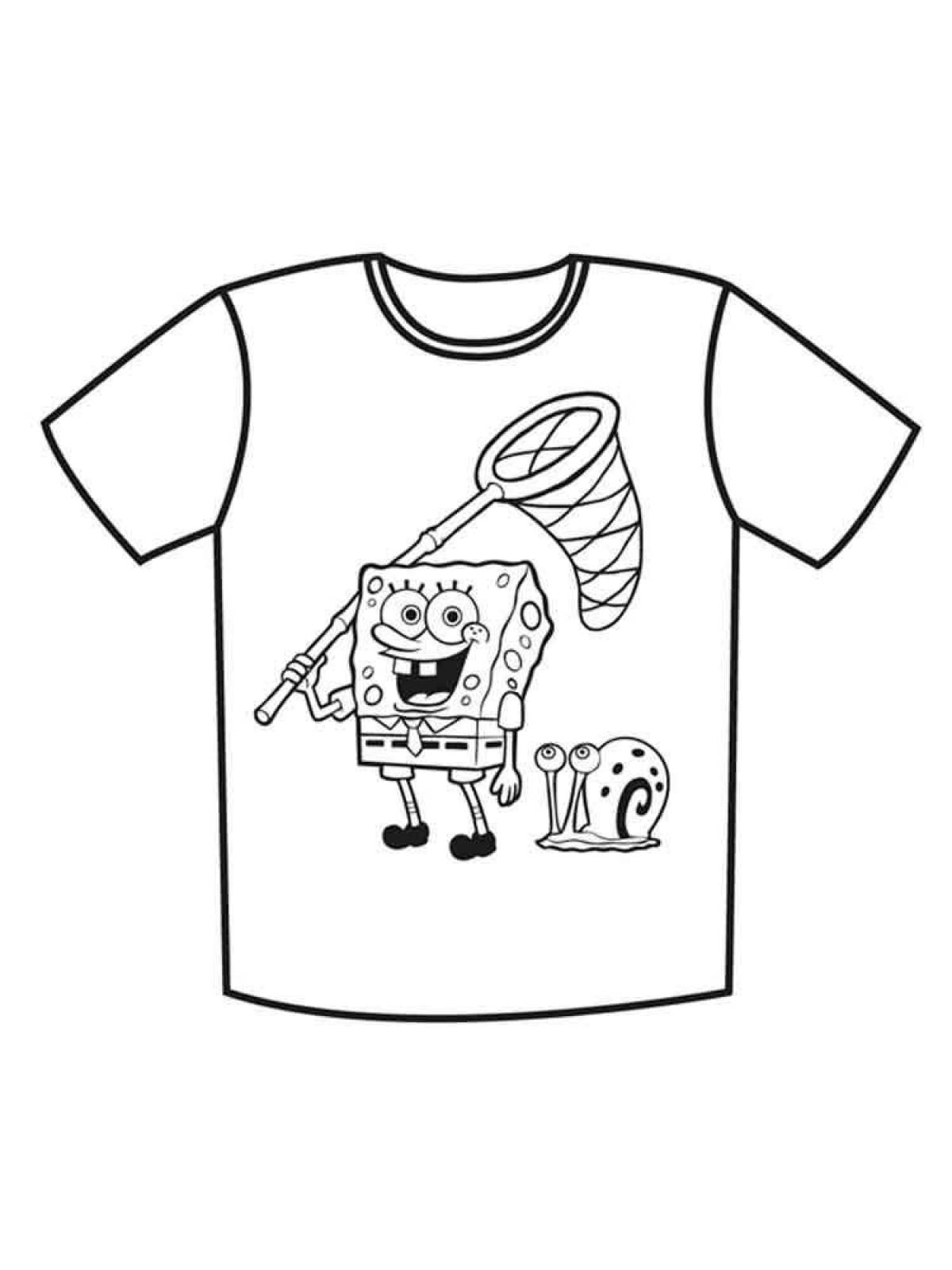 Coloring pages with t-shirts for kids
