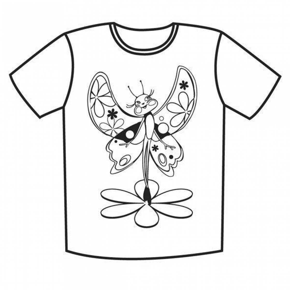 Colorful coloring t-shirt for kids