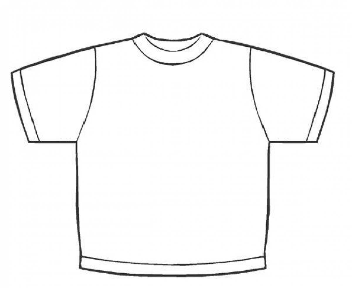 Colorful youth t-shirt coloring page