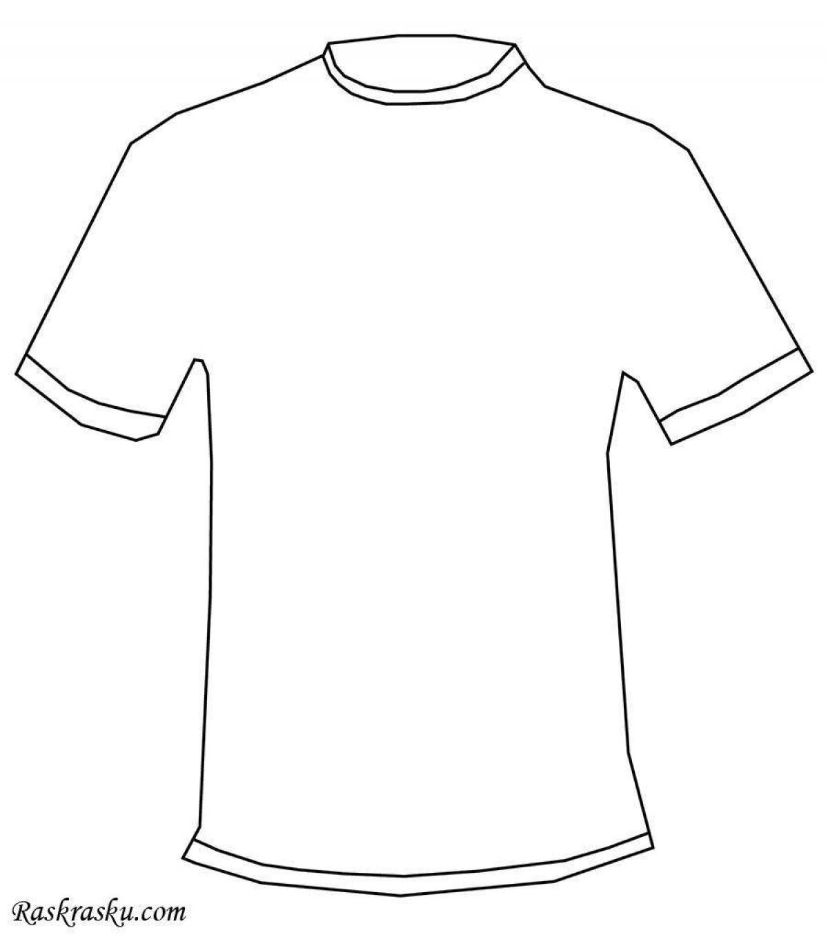 Colorful t-shirt coloring page for kids of all ages