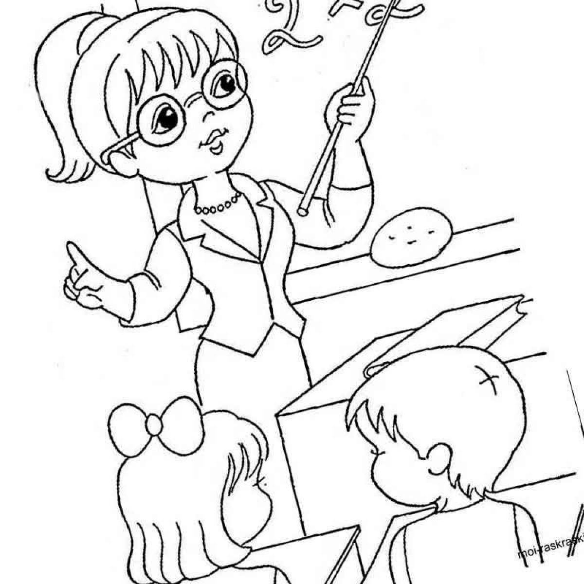 Animated coloring book for students
