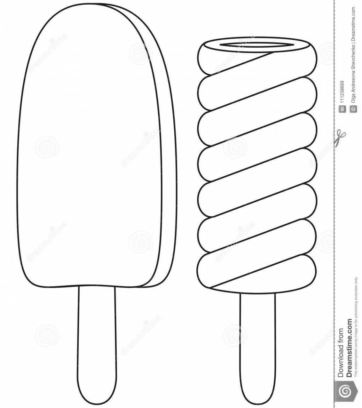 Playful popsicle coloring for kids