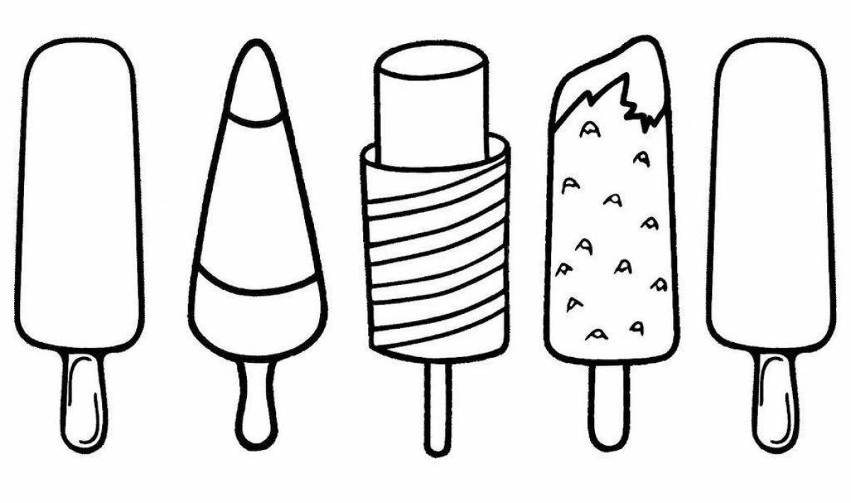 Color-galore popsicle coloring page for children