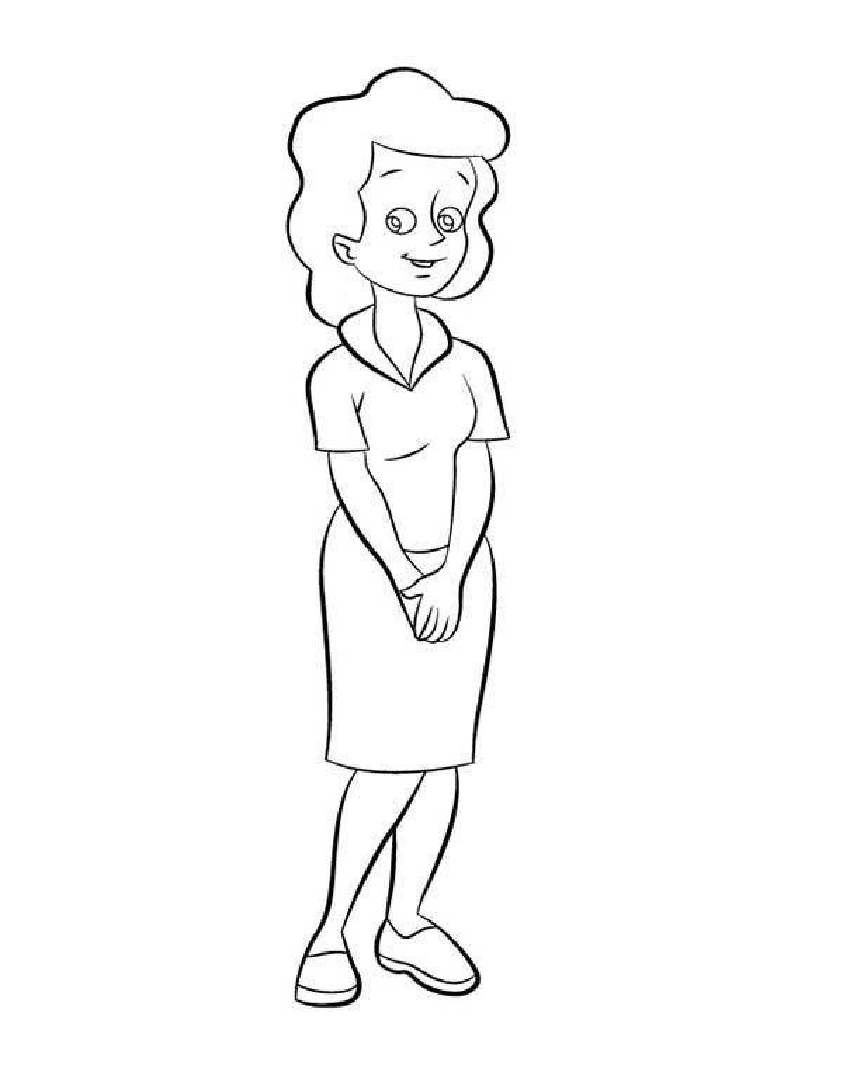 Adorable mom coloring book for kids