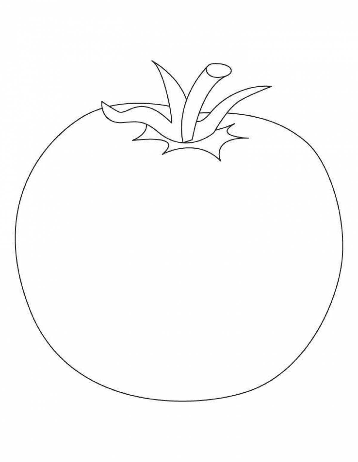 Adorable tomato coloring book for kids