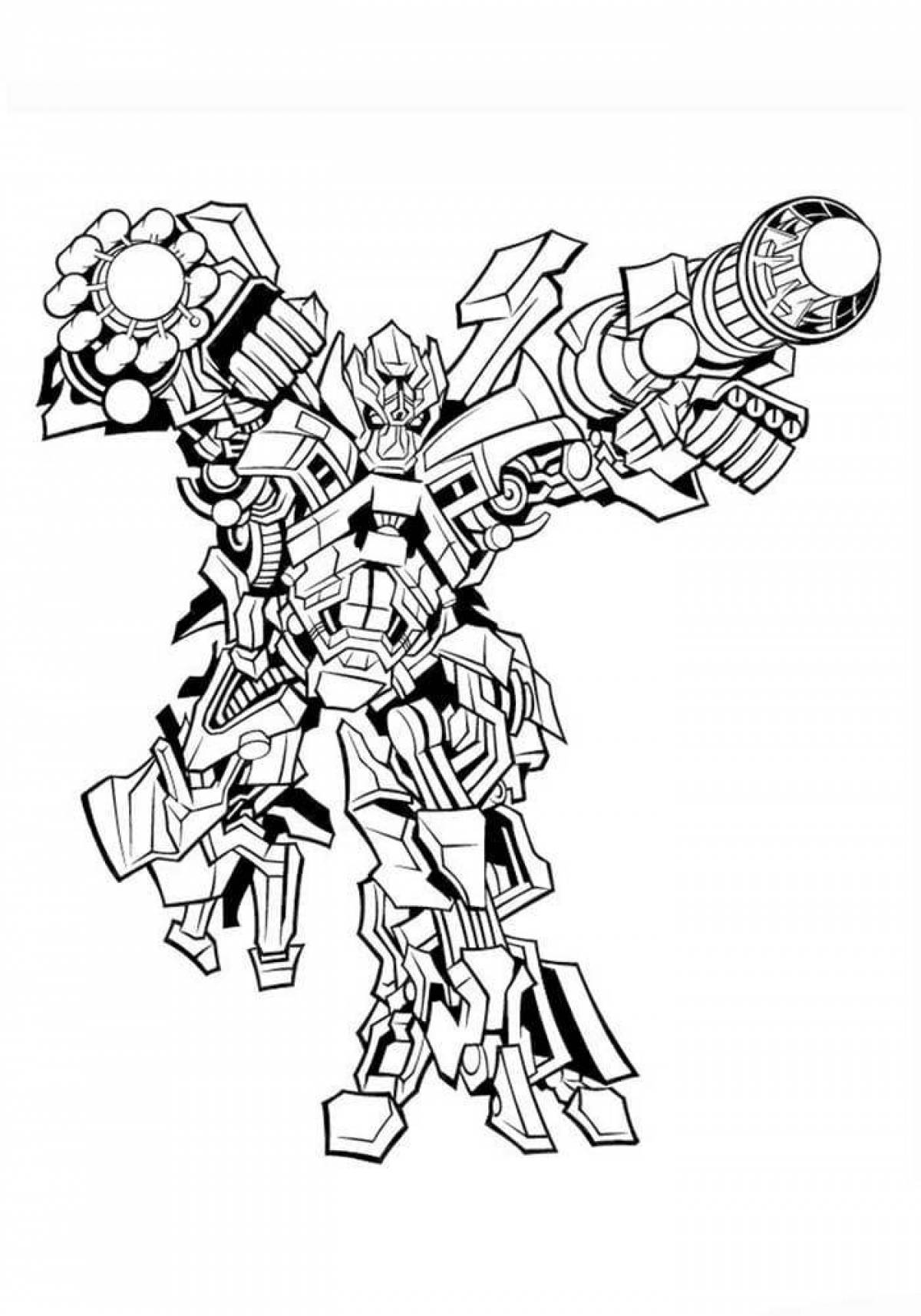 Creative coloring pages transformers for boys