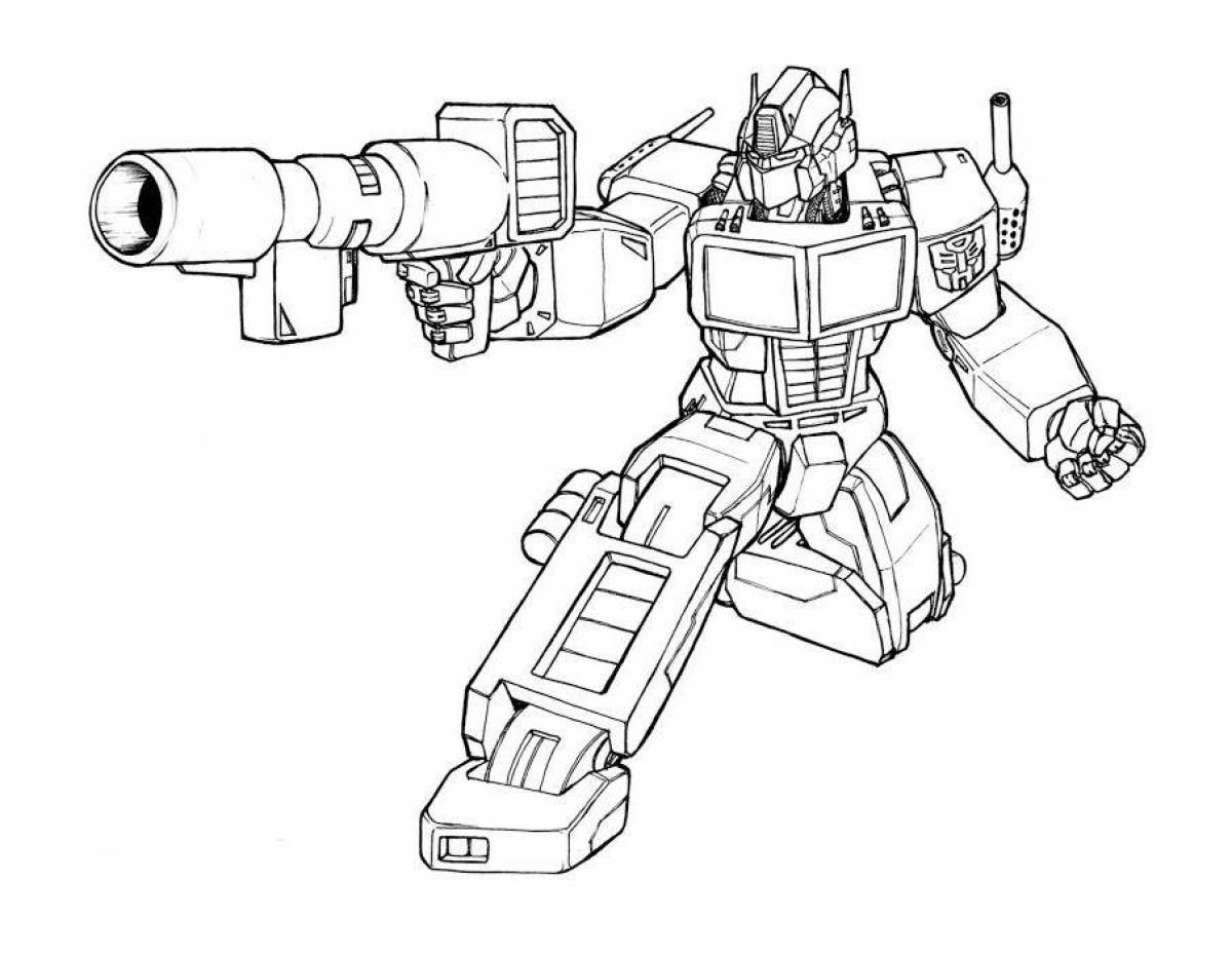 Stylish coloring pages transformers for boys