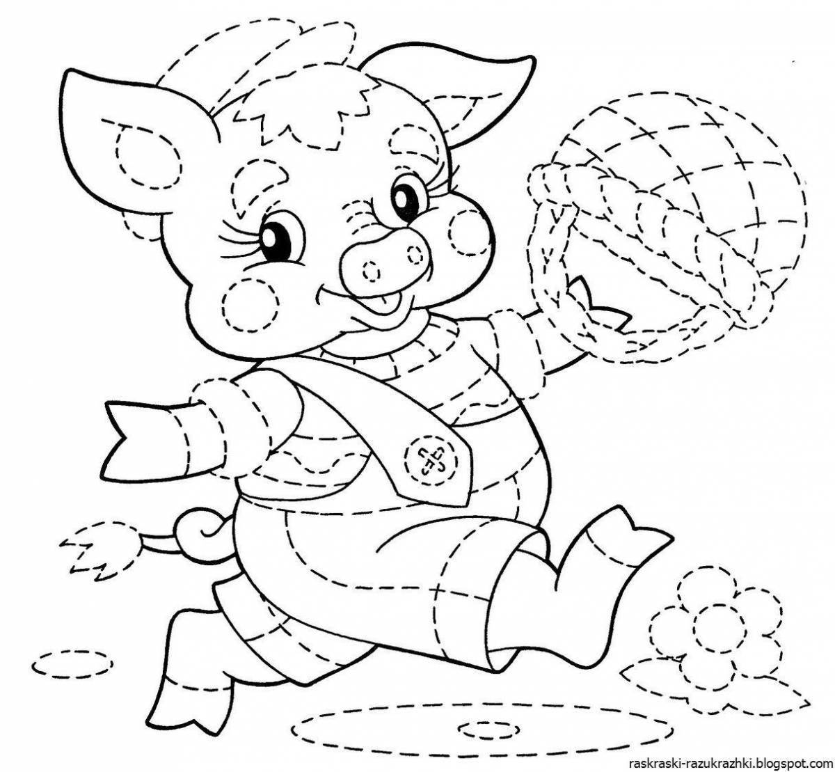 Lively coloring book interesting for children
