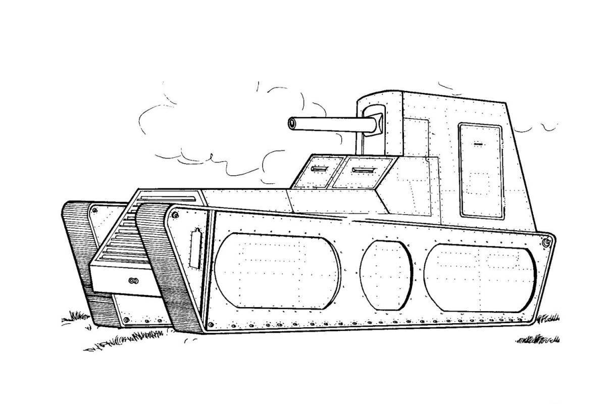 Fun coloring tank kv 44 for kids