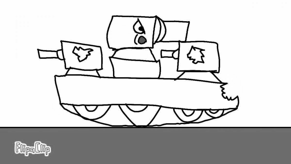 Фото Удивительный танк кв 44 раскраски для детей