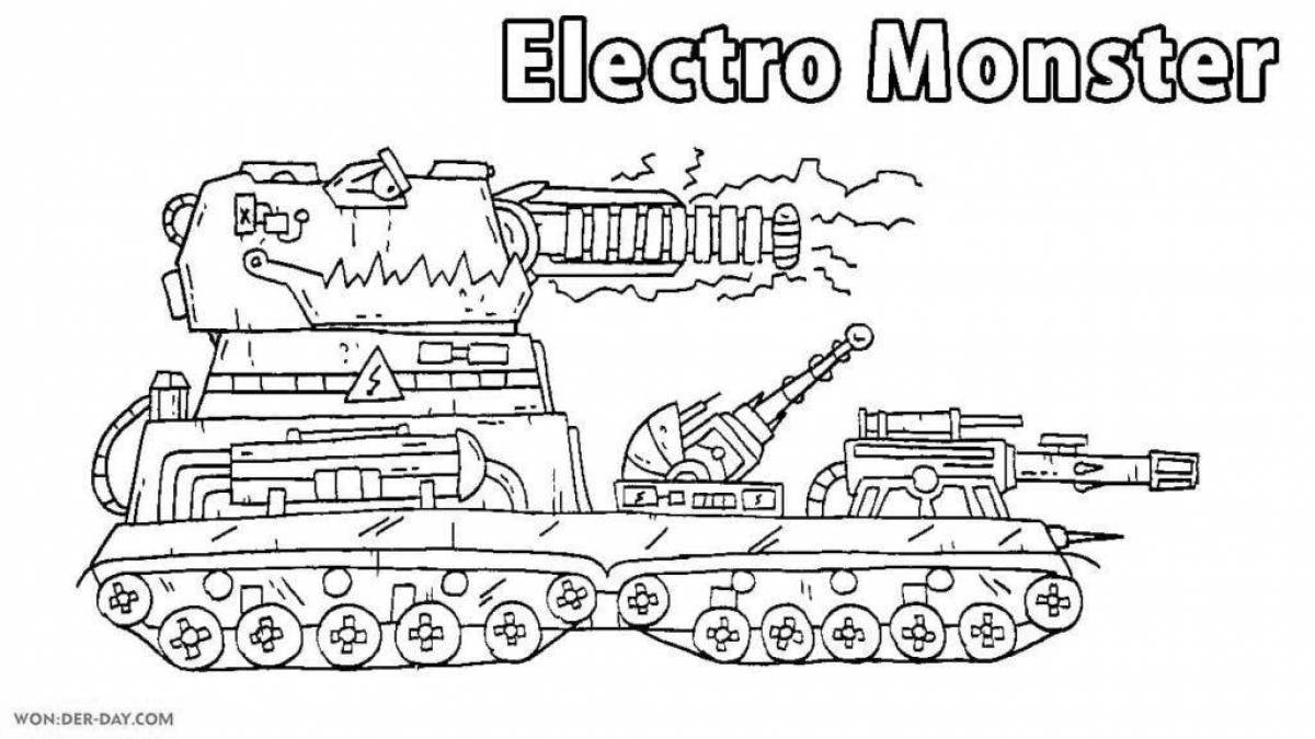 Great tank kv 44 coloring book for kids