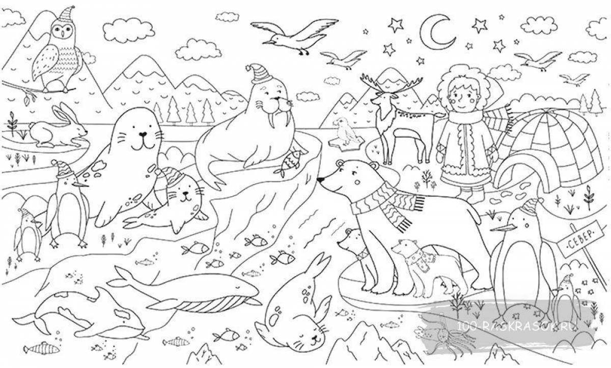 Fabulous coloring pages animals of the north