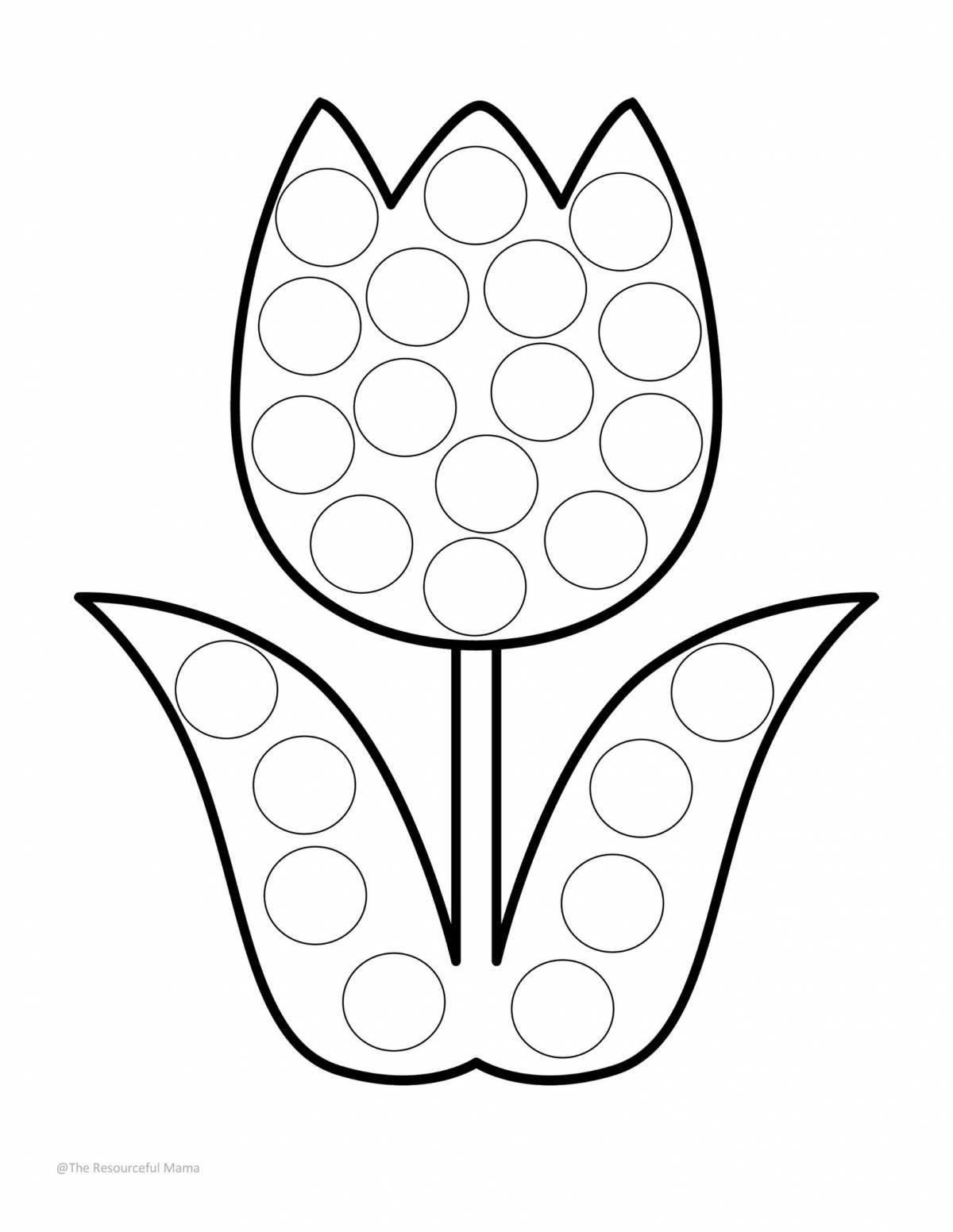 Glittering fingers coloring page