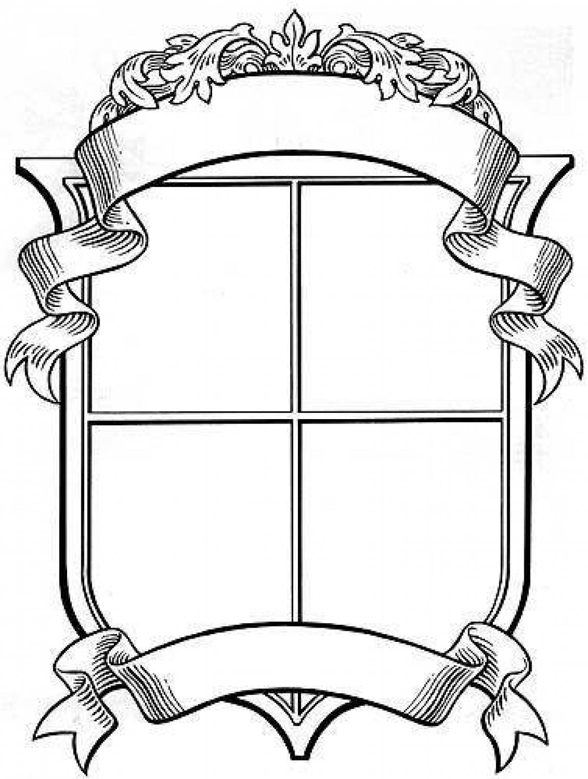Grand coloring page family coat of arms