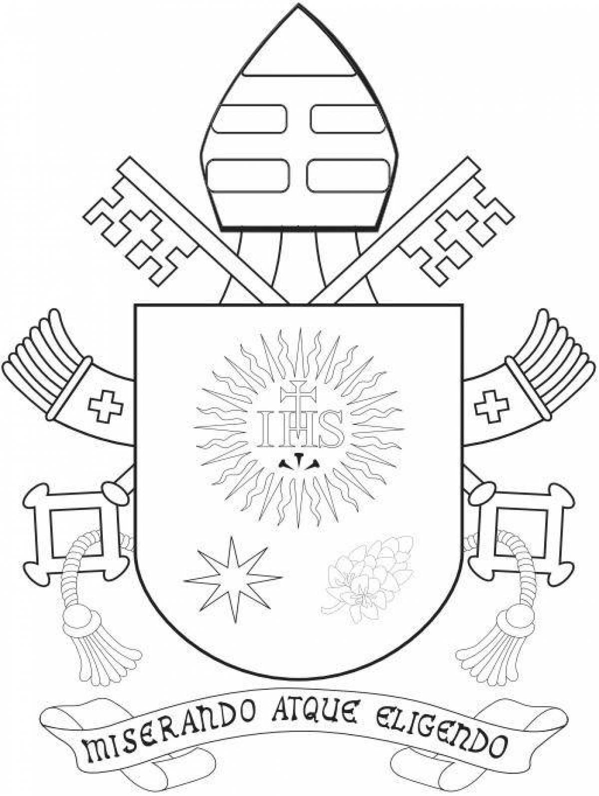 Luxury coloring family coat of arms