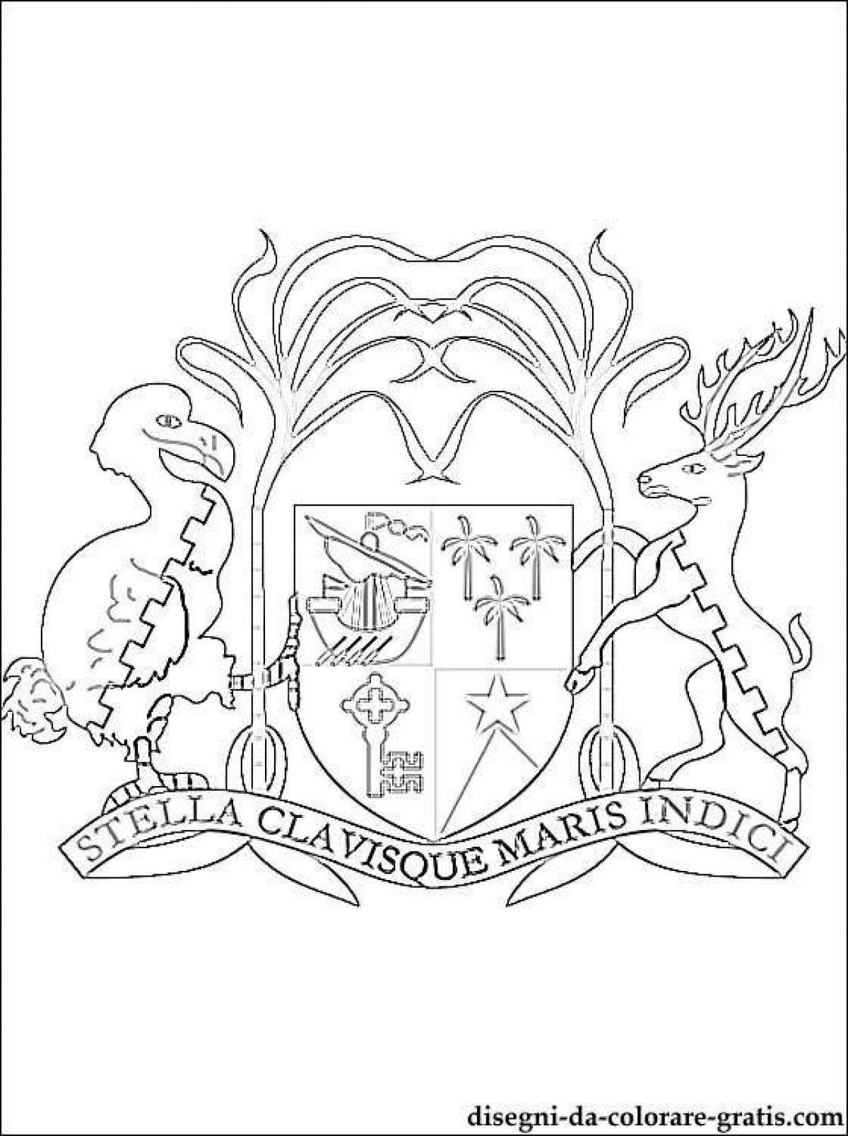 Luxury coloring book with family coat of arms
