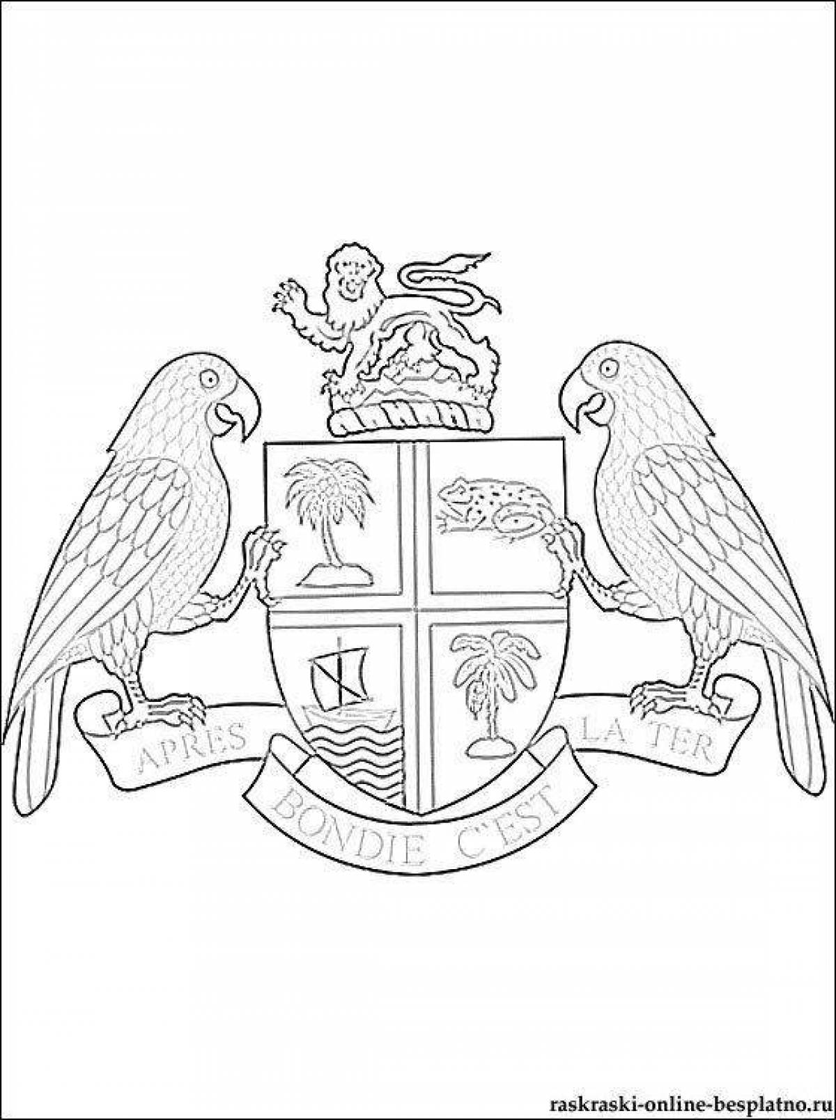 Radiant coloring page family coat of arms