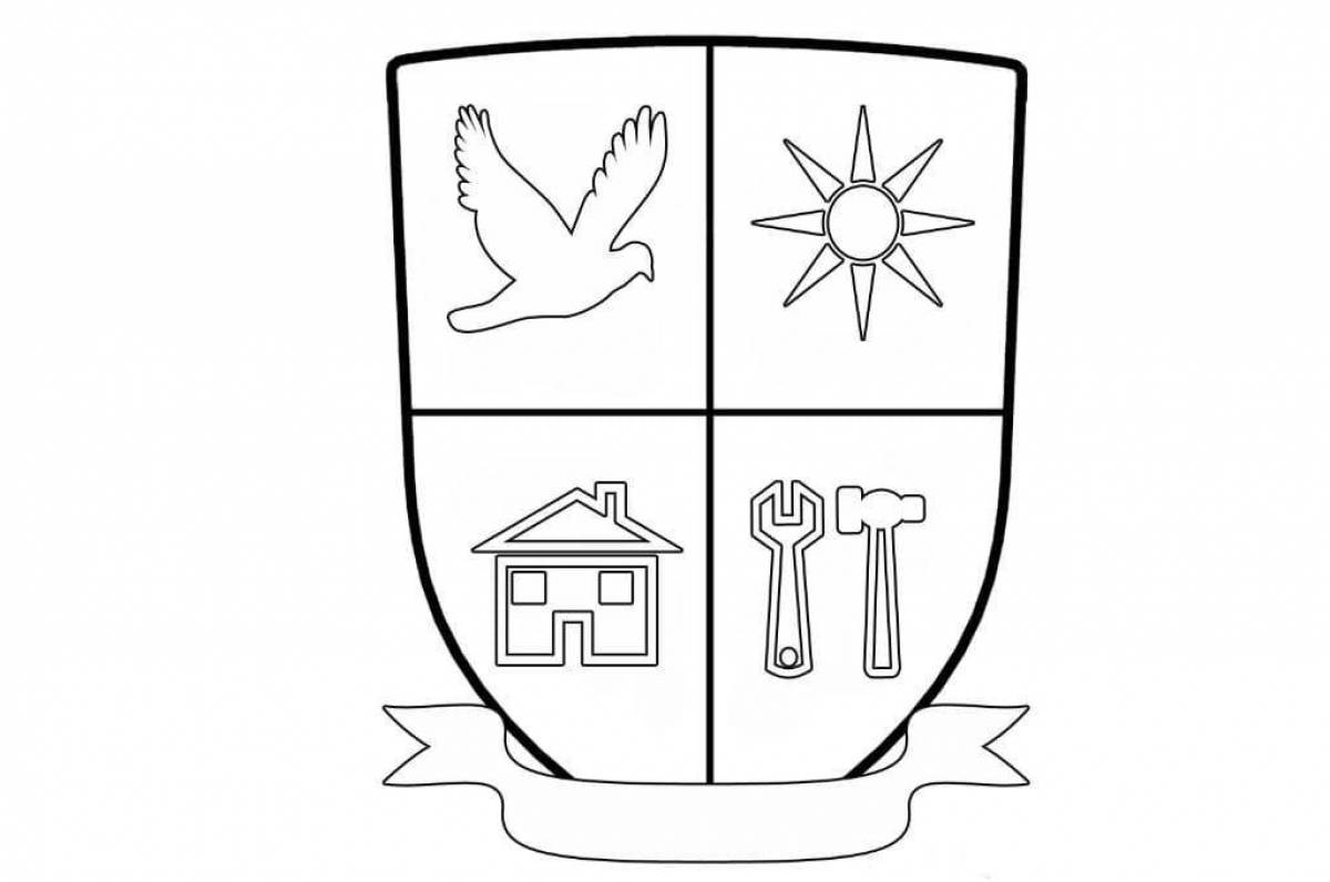 Grandiloquent coloring page family coat of arms