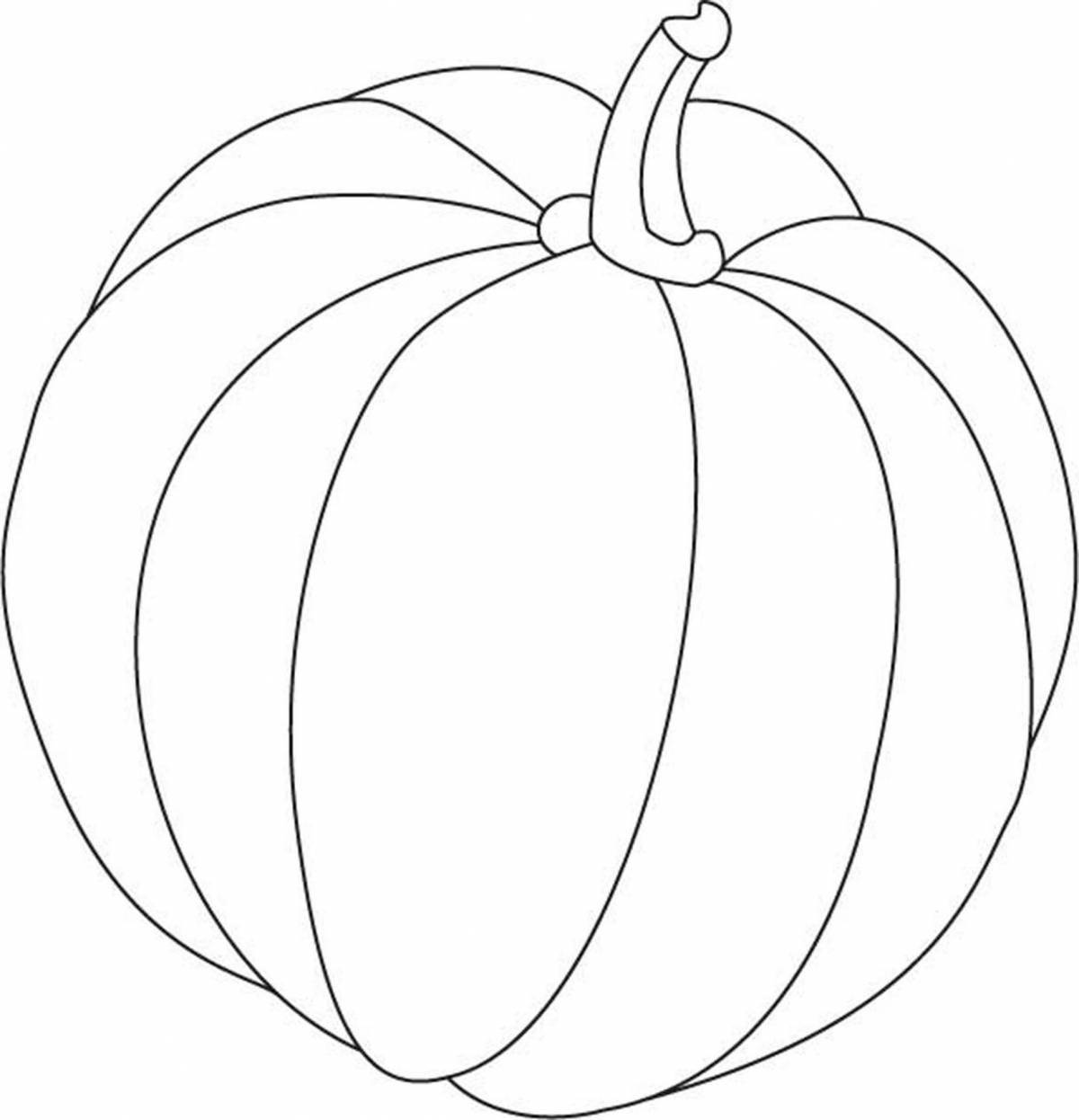 Colorful pumpkin coloring book for kids