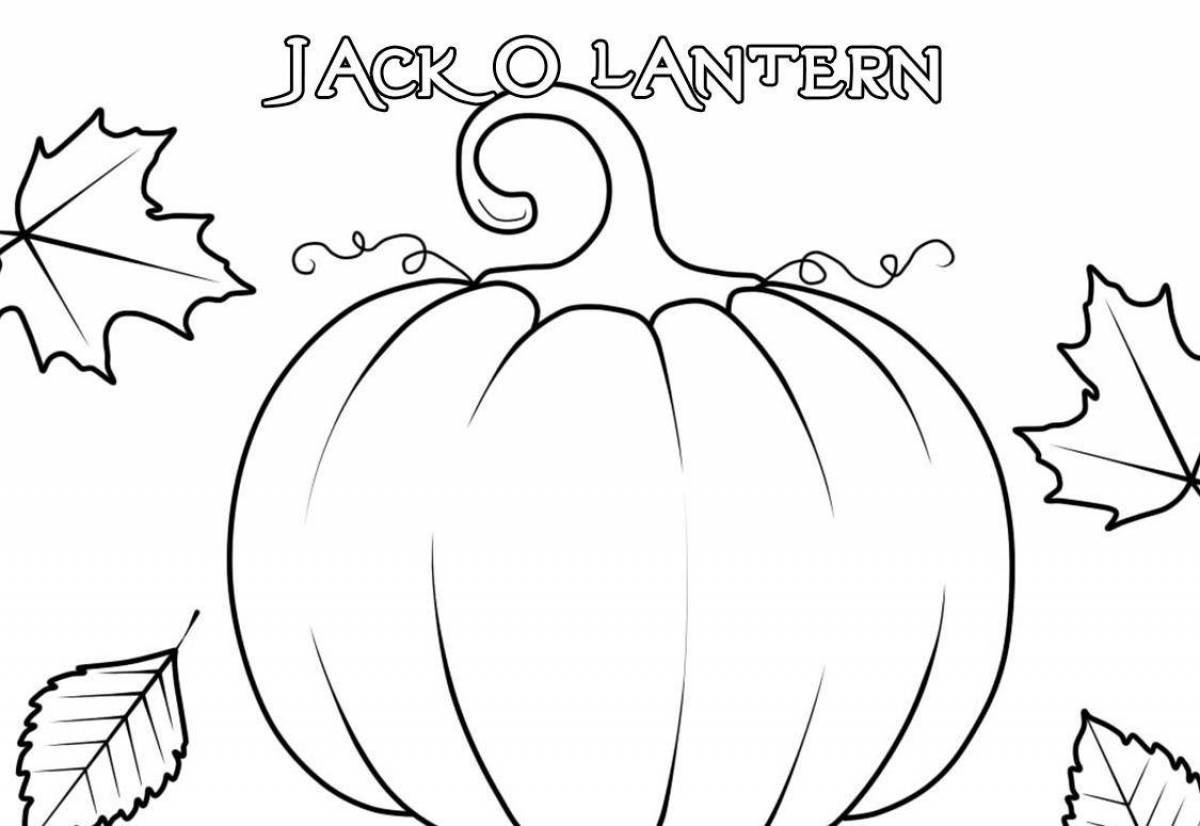Joyful pumpkin coloring book for kids