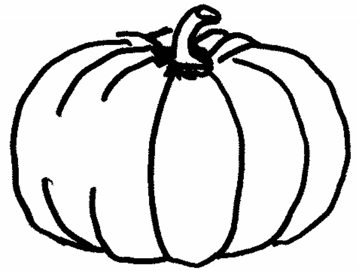 Glowing pumpkin coloring page for kids