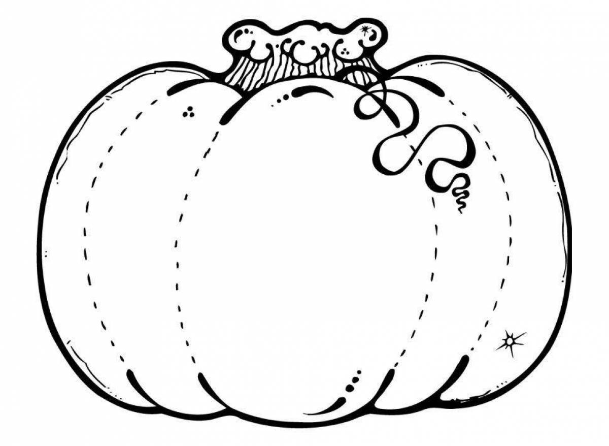 Colored pumpkin coloring book for kids