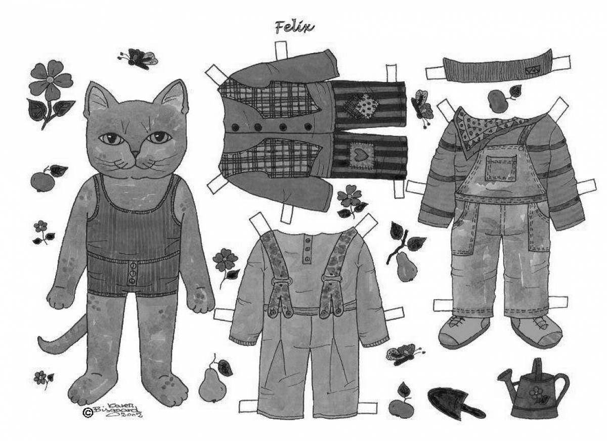 Cute cat with clothes