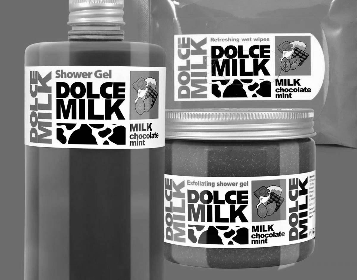 Coloring book shiny milk cosmetics dolce