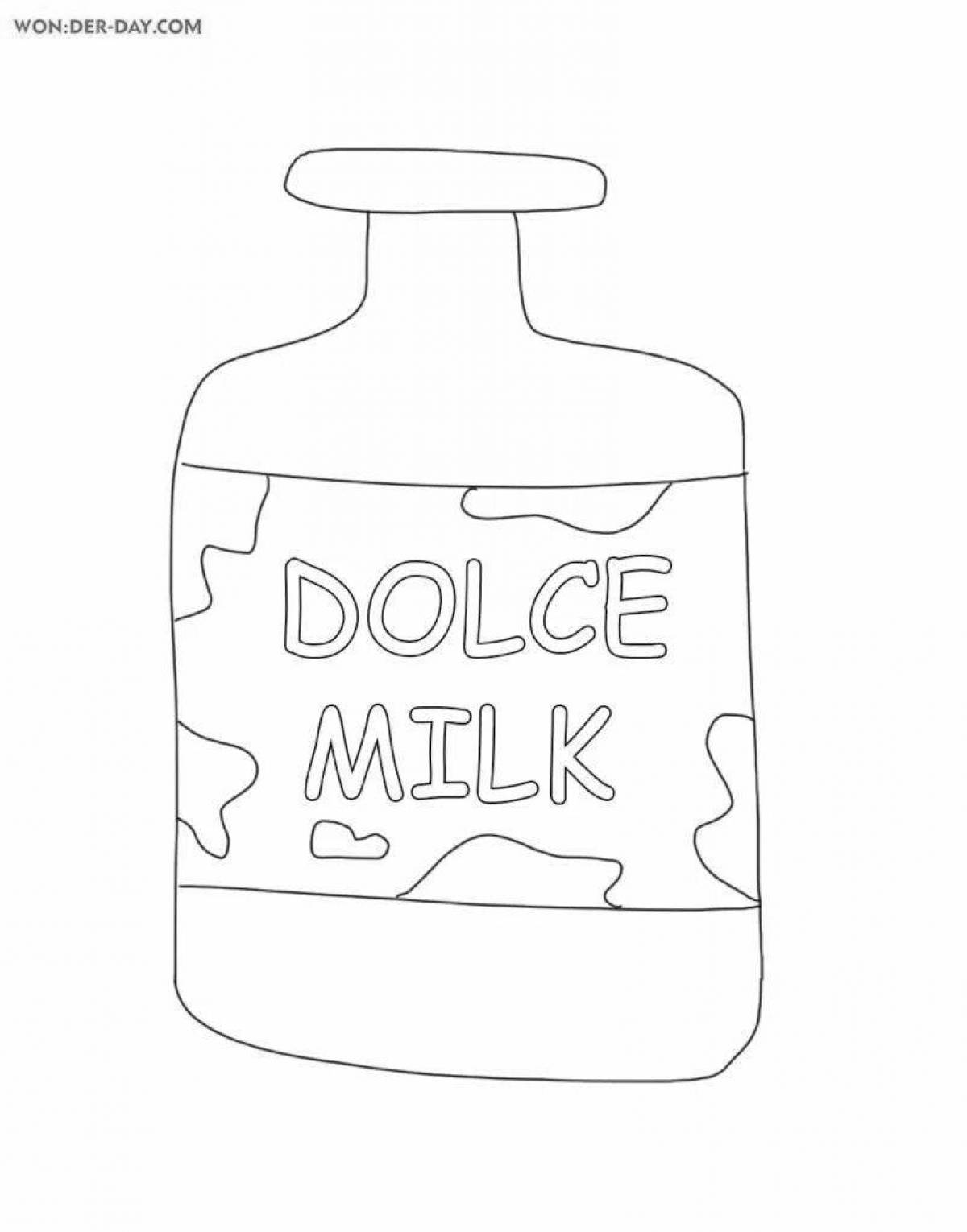 Раскраска живая молочная косметика dolce