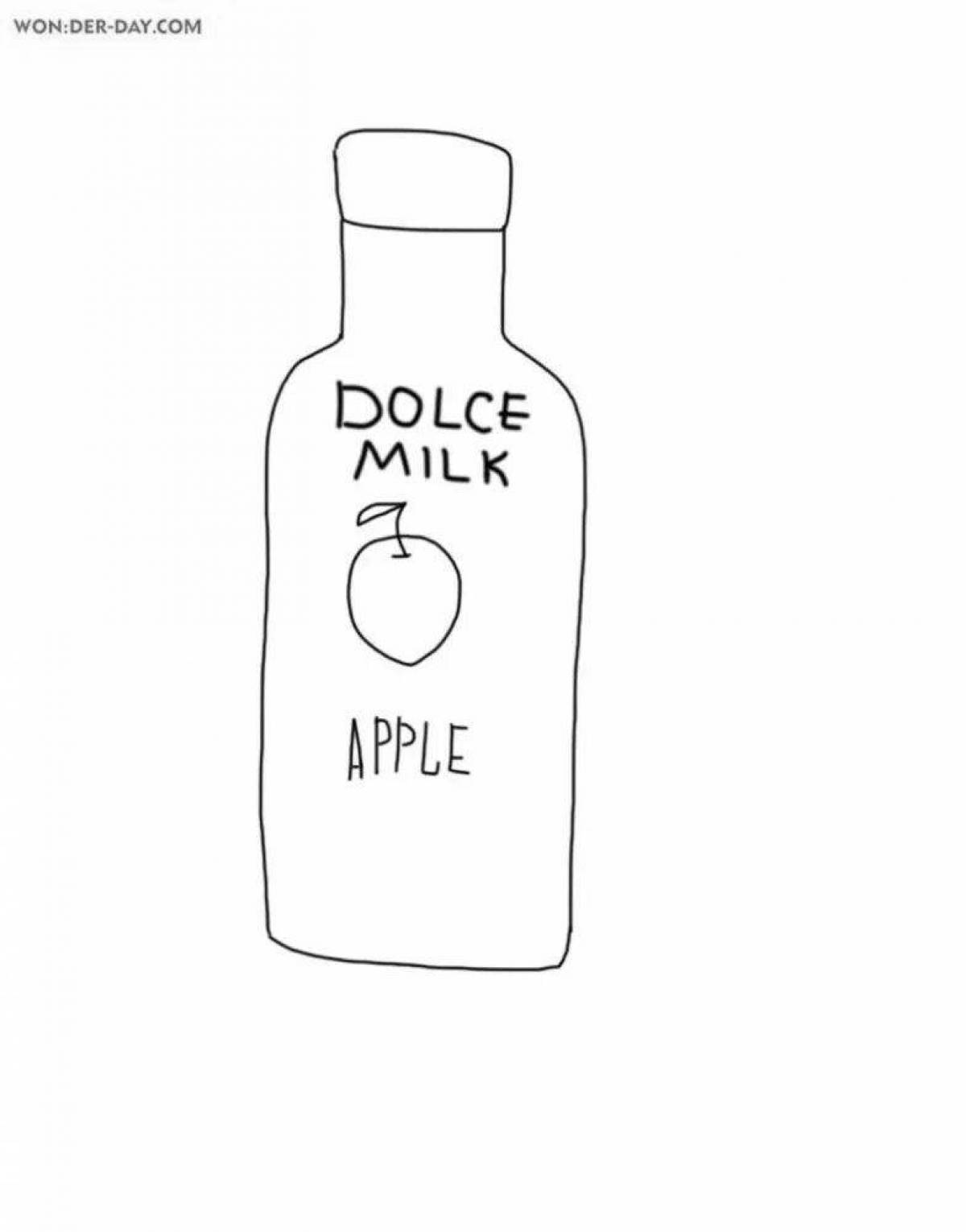 Coloring book stylish milk cosmetics dolce